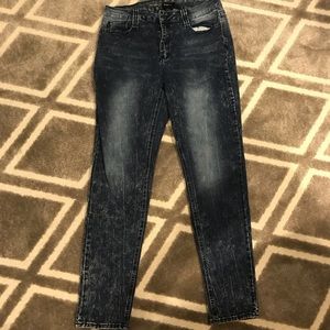Dark washed denim